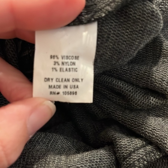 Worth charcoal gray geometric long sleeve dress large L like new - Picture 6 of 6